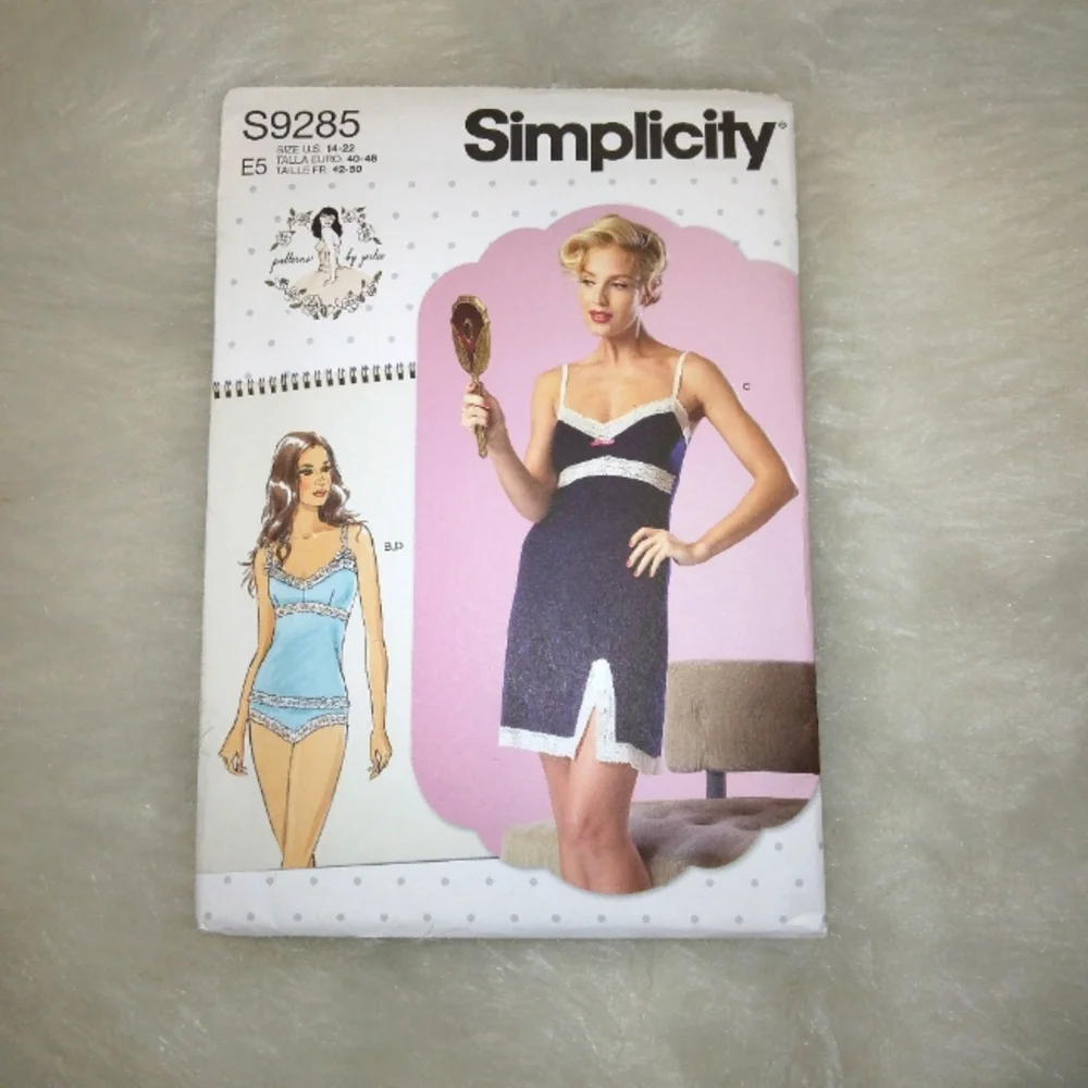 SIMPLICITY S9285 SZ 14-22 Misses Camisole Slip Panties, Patterns by Gertie